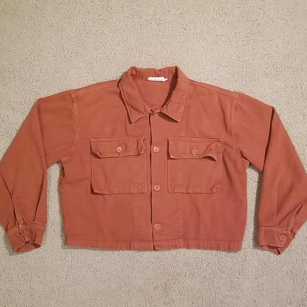 Lacausa Rust Orange Button-Up Jacket